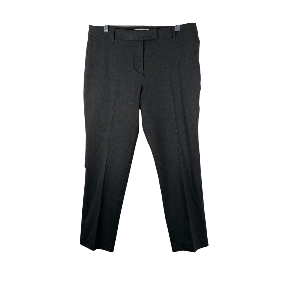 Talbots Dress Pants Womens Charcoal Gray‎ Straight Leg Stretch Size 12P